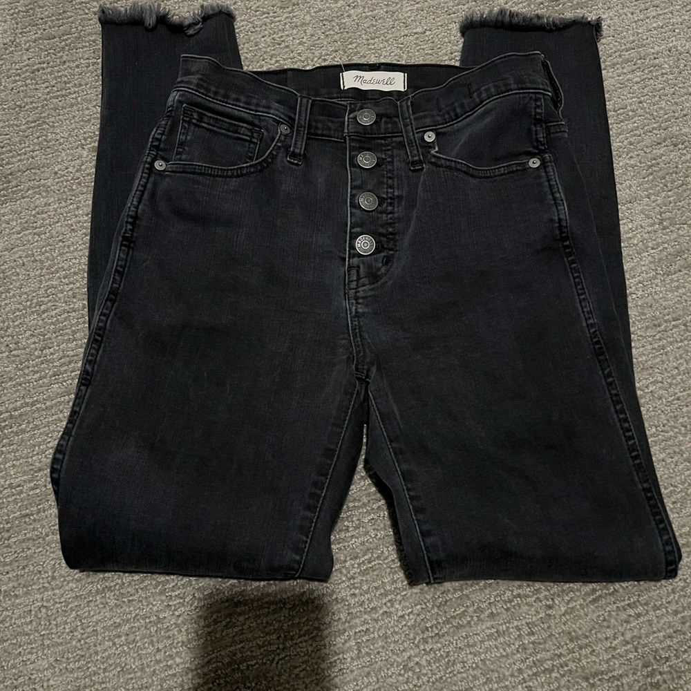 Madewell Women's 10” High Rise  Skinny Black Jeans